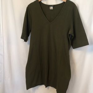 Venus green long slim T-shirt